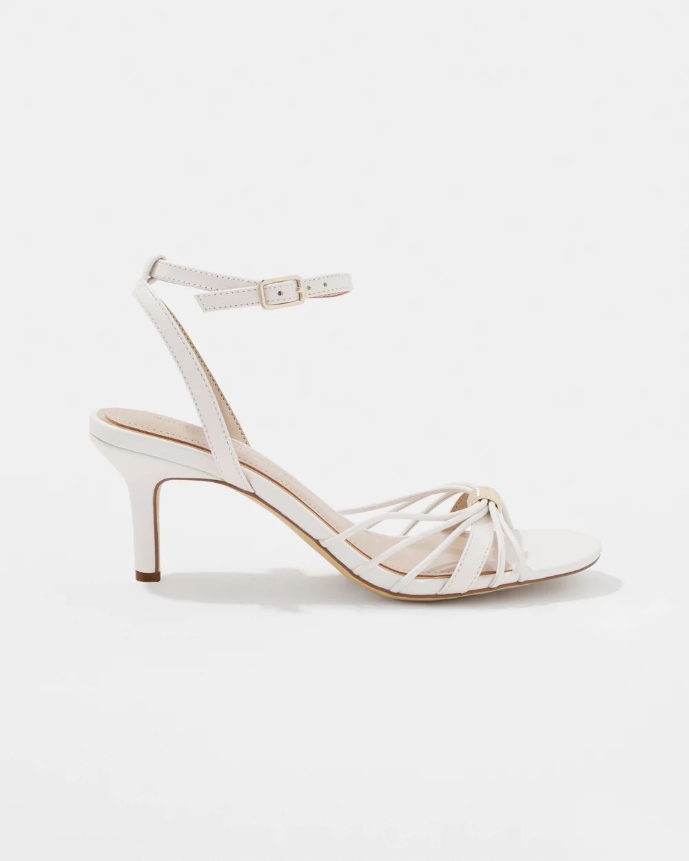 Gold Detail Strappy Leather Sandal | White House Black Market